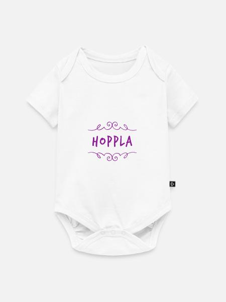 ich sage hoppla - Baby Premium Kurzarmbody - Weiß