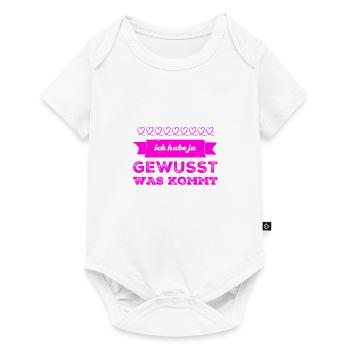 das war klar - Baby Premium Kurzarmbody - Weiß - Vorne