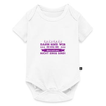 Einigkeit - Baby Premium Kurzarmbody - Weiß - Vorne