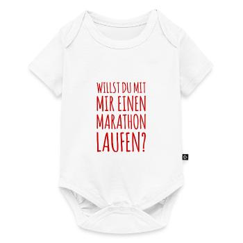 einen Marathon laufen - Baby Premium Kurzarmbody - Weiß - Vorne