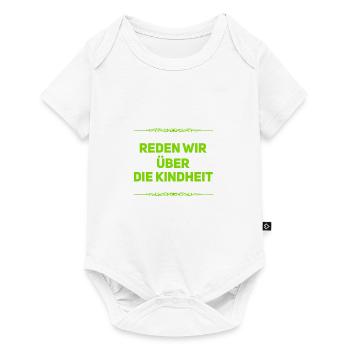 über die Kindheit - Baby Premium Kurzarmbody - Weiß - Vorne