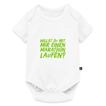 Lust auf einen Marathon? - Baby Premium Kurzarmbody - Weiß - Vorne
