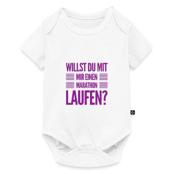 lass uns gemeinsam laufen - Baby Premium Kurzarmbody - Weiß - Vorne