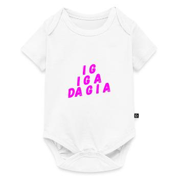 Gespräch auf bayrisch - Baby Premium Kurzarmbody - Weiß - Vorne