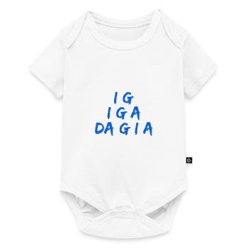 dann geh ich auch - Baby Premium Kurzarmbody - Weiß - Vorne