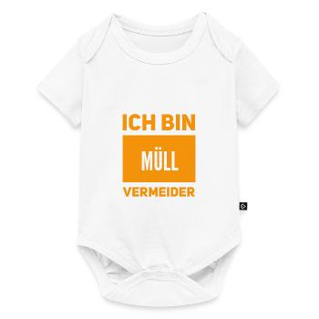 Müllvermeidung geht immer - Baby Premium Kurzarmbody - Weiß - Vorne