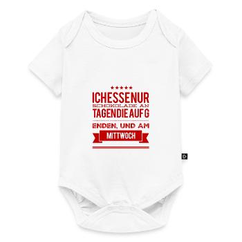 Schokolade ist wunderbar - Baby Premium Kurzarmbody - Weiß - Vorne
