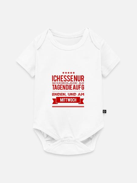 Schokolade ist wunderbar - Baby Premium Kurzarmbody - Weiß