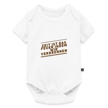 wir verbrennen in der Zeit - Baby Premium Kurzarmbody - Weiß - Vorne