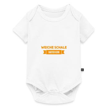 weiche Schale, harter Kern - Baby Premium Kurzarmbody - Weiß - Vorne