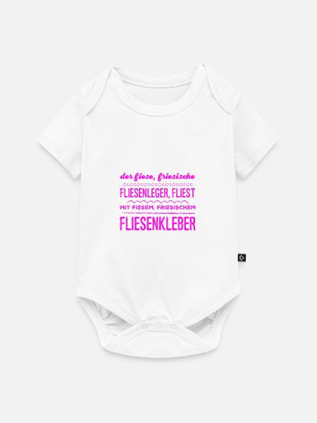 der fiese, friesischer Fliesenleger - Baby Premium Kurzarmbody - Weiß