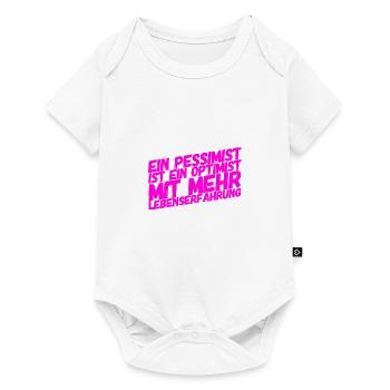 pessimistischer Optimist - Baby Premium Kurzarmbody - Weiß - Vorne
