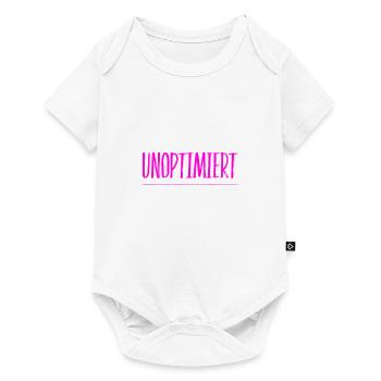 ich muss mich optimieren - Baby Premium Kurzarmbody - Weiß - Vorne