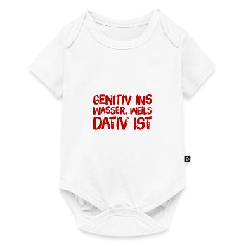 Genitiv - Baby Premium Kurzarmbody - Weiß - Vorne
