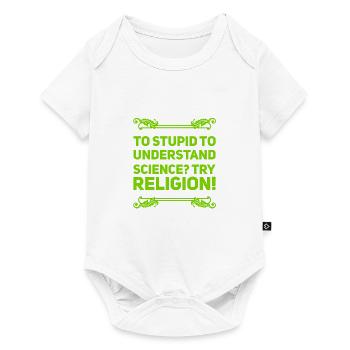 Religion vs Science - Baby Premium short-sleeve bodysuit - white - Front