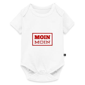 Hallo - Baby Premium Kurzarmbody - Weiß - Vorne