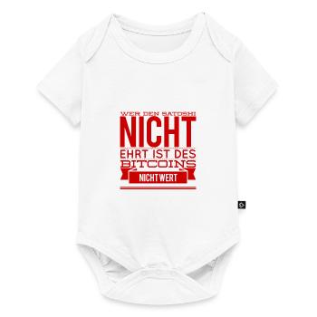 den Satoshi ehren - Baby Premium Kurzarmbody - Weiß - Vorne