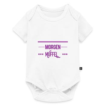 so sieht ein Morgenmuffel aus - Baby Premium Kurzarmbody - Weiß - Vorne