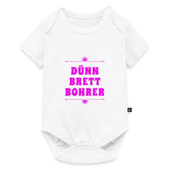 so sieht ein Dünnbrettbohrer aus - Baby Premium Kurzarmbody - Weiß - Vorne