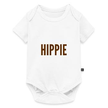 vor dir steht ein Hippie - Baby Premium Kurzarmbody - Weiß - Vorne