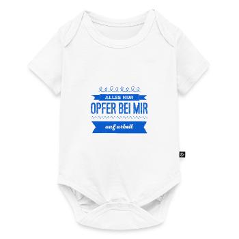 at my place at work - Baby Premium short-sleeve bodysuit - white - Front