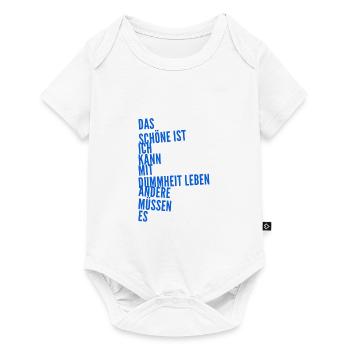 the stupidity of men - Baby Premium short-sleeve bodysuit - white - Front
