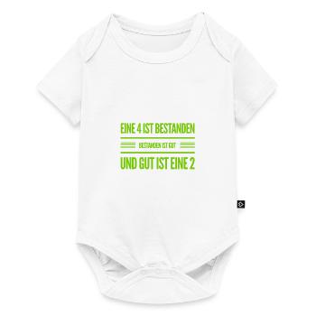 eine 4 ist bestanden - Baby Premium Kurzarmbody - Weiß - Vorne