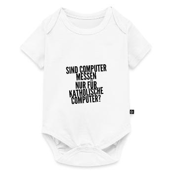 katholischer Computer - Baby Premium Kurzarmbody - Weiß - Vorne