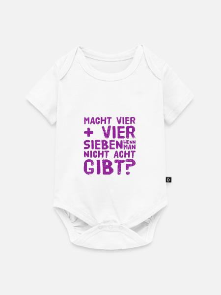 4 + 4 - Baby Premium Kurzarmbody - Weiß