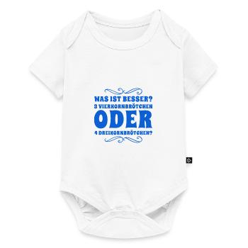 was ist besser? - Baby Premium Kurzarmbody - Weiß - Vorne