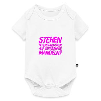 wer mag verbrannte Mandeln? - Baby Premium Kurzarmbody - Weiß - Vorne