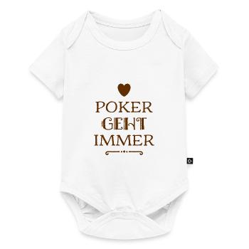 Poker ist cool - Baby Premium Kurzarmbody - Weiß - Vorne