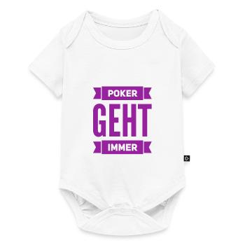 ich stehe auf Poker - Baby Premium Kurzarmbody - Weiß - Vorne