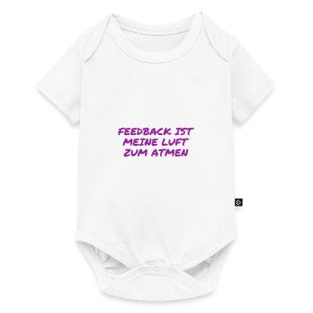 Feedback ist genial - Baby Premium Kurzarmbody - Weiß - Vorne