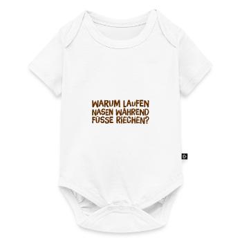 Nasen und Füße - Baby Premium Kurzarmbody - Weiß - Vorne
