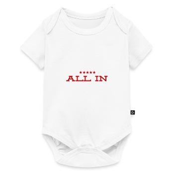ich gehe all in - Baby Premium Kurzarmbody - Weiß - Vorne