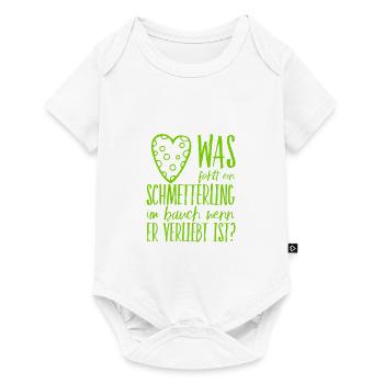 Schmetterlinge im Bauch - Baby Premium Kurzarmbody - Weiß - Vorne