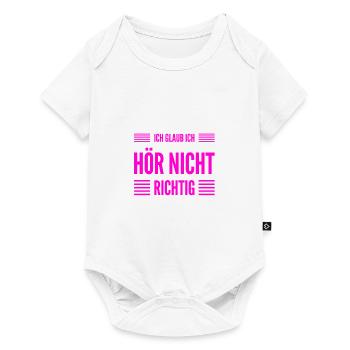 nicht mit mir - Baby Premium Kurzarmbody - Weiß - Vorne