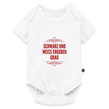 weiß und schwarz - Baby Premium Kurzarmbody - Weiß - Vorne