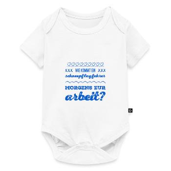 der Weg zur Arbeit - Baby Premium Kurzarmbody - Weiß - Vorne