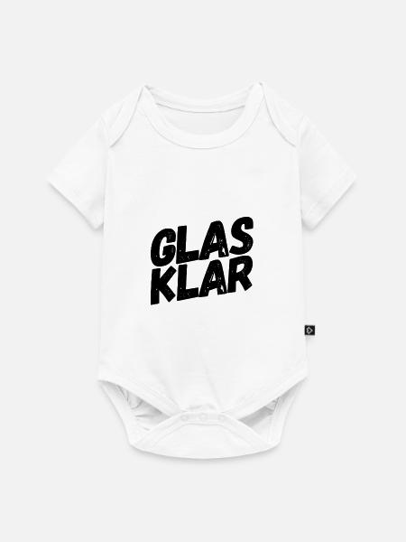 glasklar - Baby Premium Kurzarmbody - Weiß