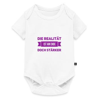 La réalité est plus forte à la fin - Body à manches courtes Premium Bébé - blanc - Devant