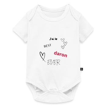 J ai le best daron - Body à manches courtes Premium Bébé - blanc - Devant