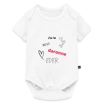 J ai la best daronne - Body à manches courtes Premium Bébé - blanc - Devant