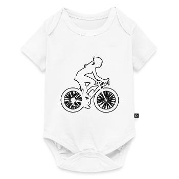 Bike Cyclist Mtb Cycling Bicycle - Baby Premium short-sleeve bodysuit - white - Front
