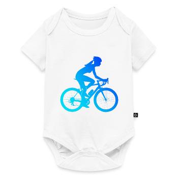 Velo Hommes Cyclisme Vélo Cycliste Femmes - Body à manches courtes Premium Bébé - blanc - Devant