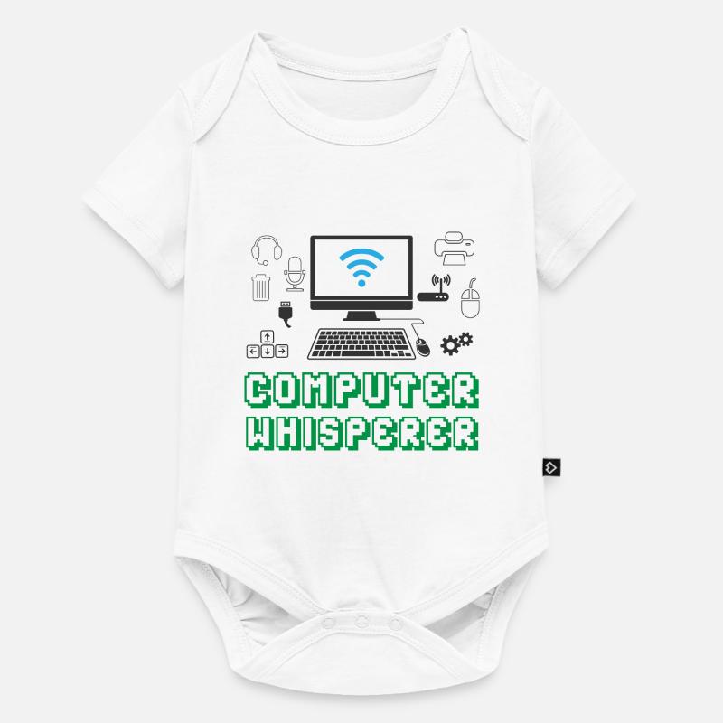 Computer Flüsterer - IT Support PC - Baby Premium Kurzarmbody - Weiß