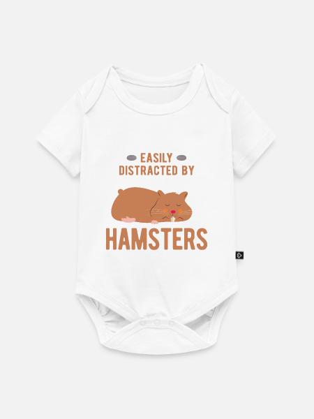 Nagetier Hamster - Baby Premium Kurzarmbody - Weiß