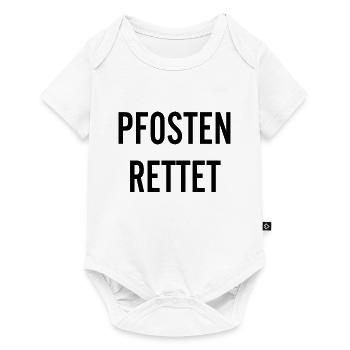 Pfosten Rettet | Rundum Fußball Designs - Baby Premium Kurzarmbody - Weiß - Vorne