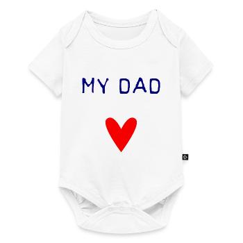 FATHER's DAY. HAPPY BIRTHDAY DAD. DAD. HAPPY BIRTHDAY - Baby Premium short-sleeve bodysuit - white - Front